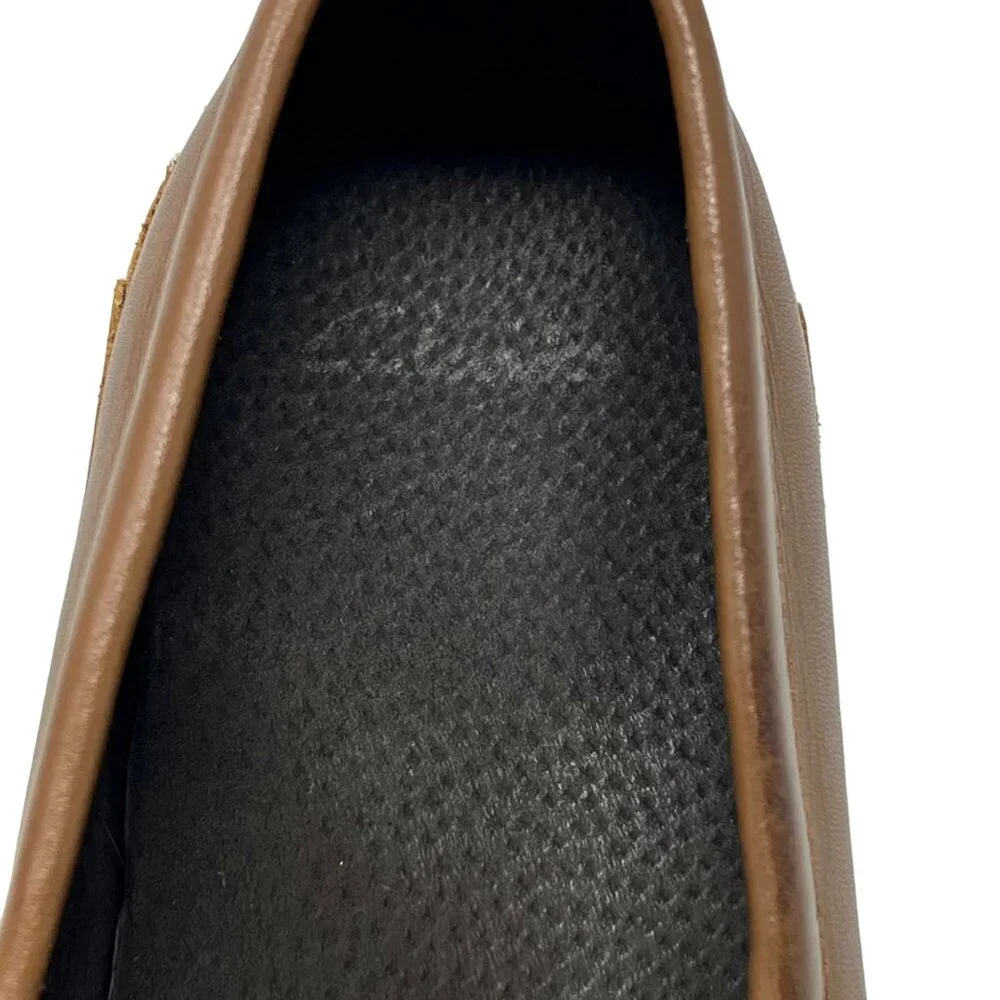 Clarks Rage Mens 60683732‎ Leather Moc Toe Loafer Cord and LeatherAccent 10.5